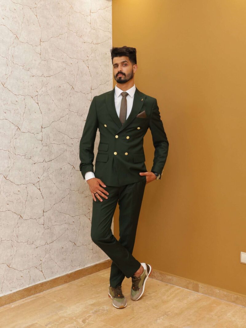 Costume croisé vert – Image 3