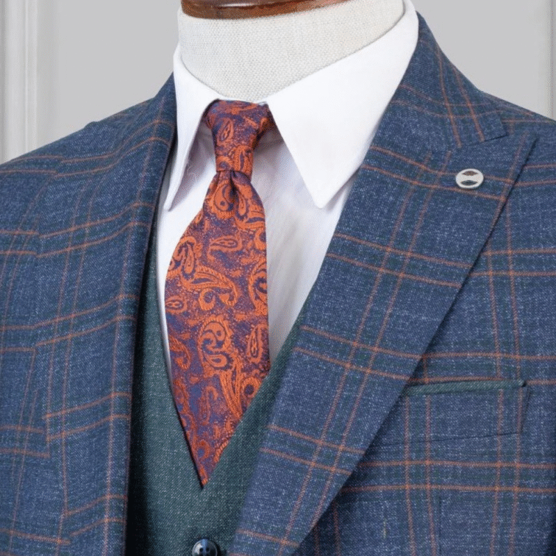 Costume carreaux homme