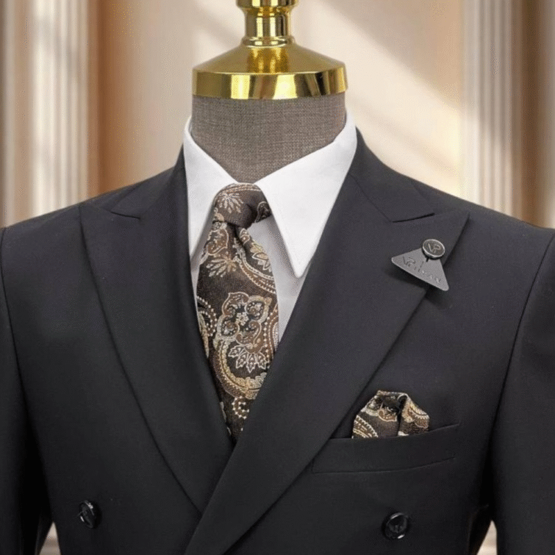 Costume croisé noir