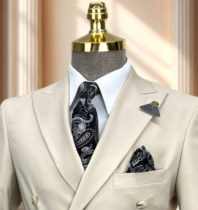 Costume croisé homme